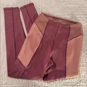 For Love & Lemons Payton Leggings Color-blocked 
Mauve & Pale Pink Size Small